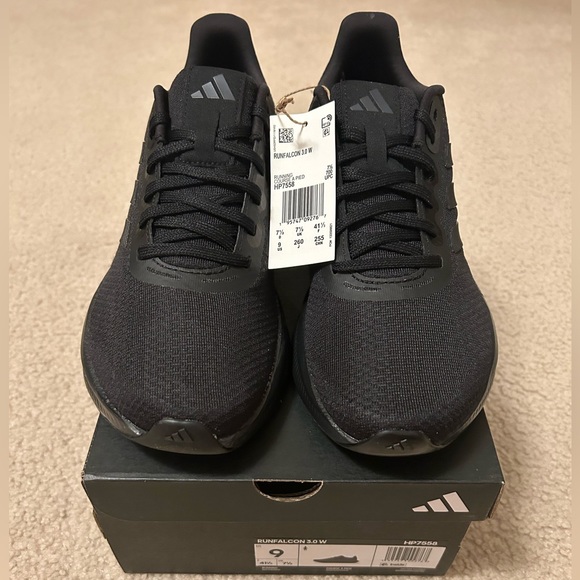 Adidas Runfalcon 3 Running Shoes Size 9 Black. Brand New with Tags! - Picture 2 of 5